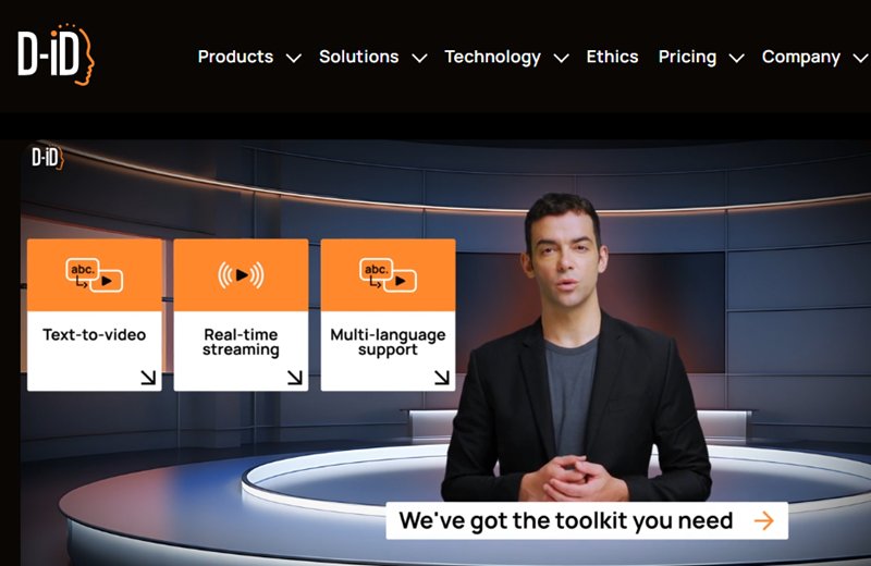 數字人生成平臺推薦-D-ID