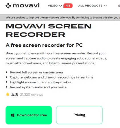 錄音 軟體-Movavi Screen Recorder