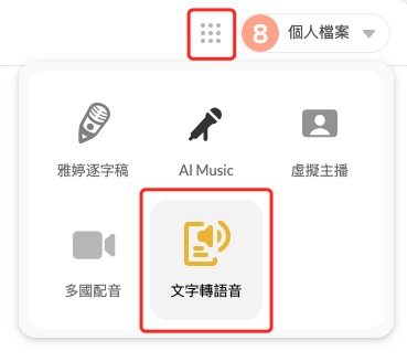 雅婷文字轉語音按鈕