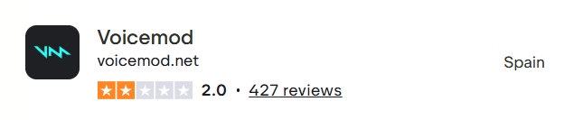 VOICEMOD Trustpilot評分