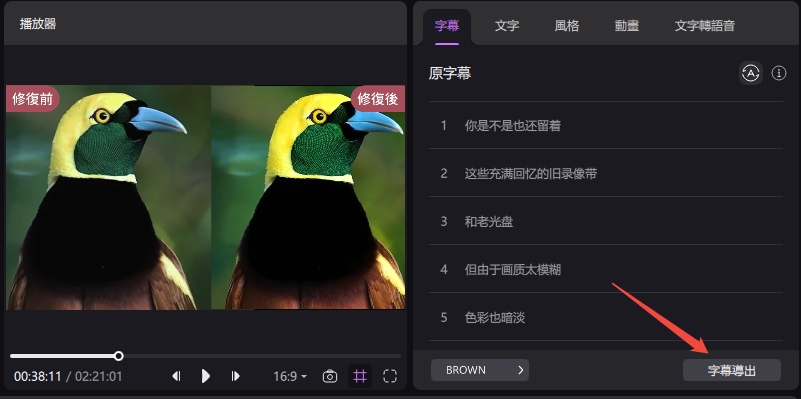 使用本地字幕功能新增 vtt 文件
