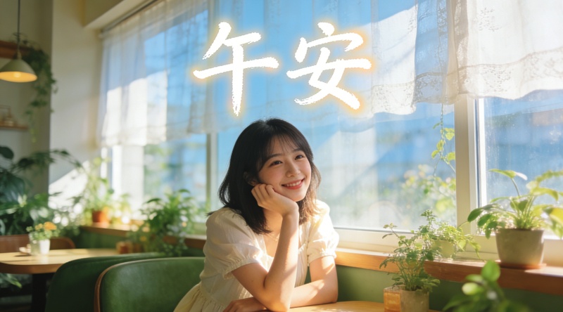 午安美女問候圖 AI