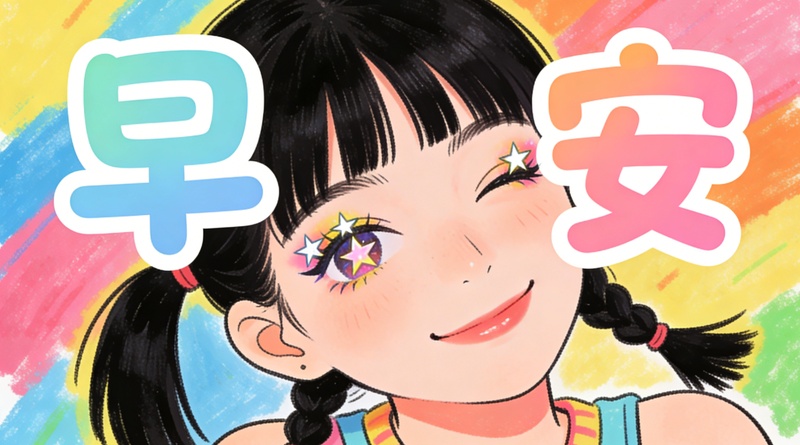 可愛美女早安圖 AI