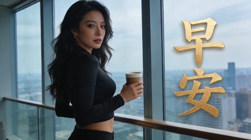 火辣美女早安圖 AI