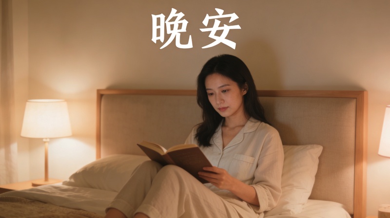 晚安美女問候圖 AI