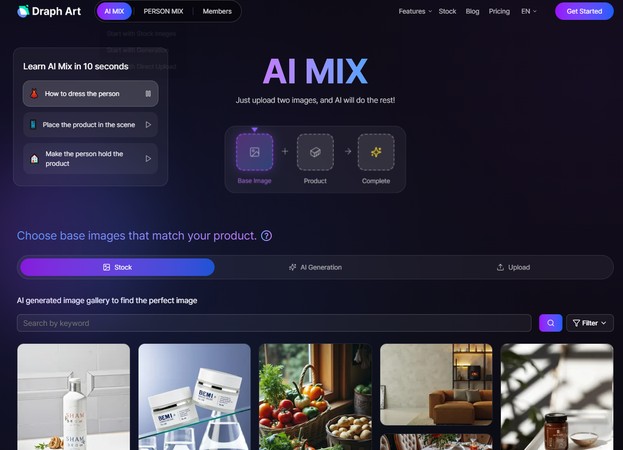 Draph.art AI 合成照片工具