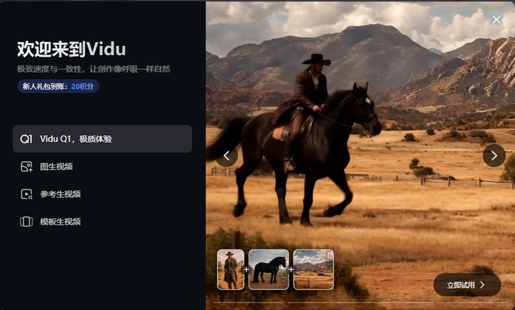 Vidu Q3 使用教學步驟 1