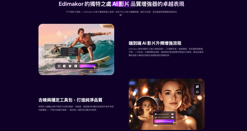 Edimakor AI 影片降噪軟體可去除背景雜音並保留人聲