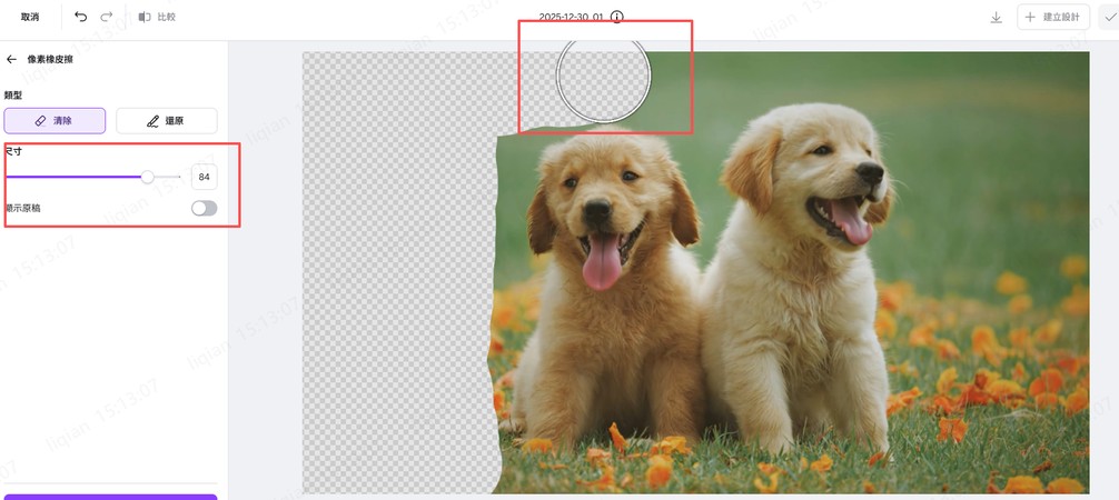 Canva 免費去背：像素橡皮擦手動去背