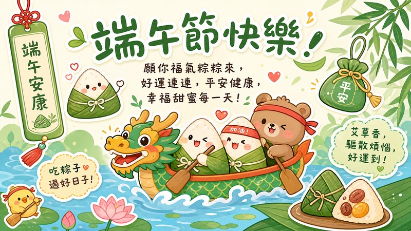Q版粽子角色端午節可愛圖案免費