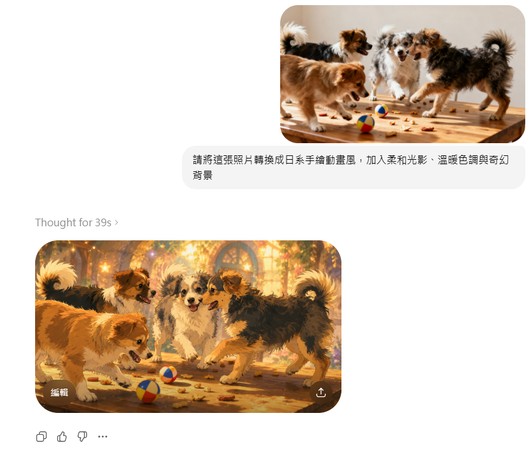 ChatGPT 複雜吉卜力提示詞結果