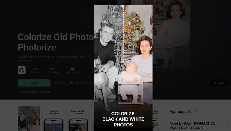 黑白照片變彩色app推薦 Pholorize