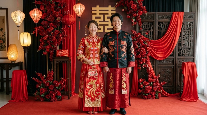 中式婚禮 AI 婚紗照