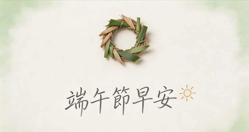 文青風端午節早安圖設計