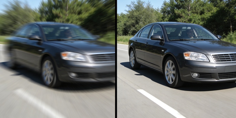 模糊照片經 Edimakor AI 修復後的前後對比效果