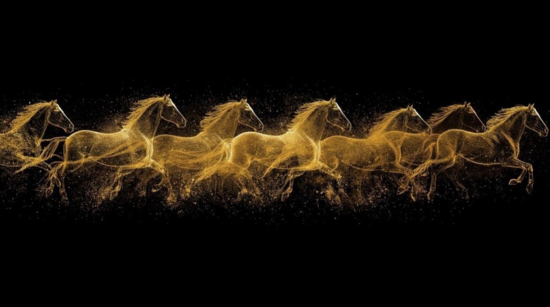 金色書法馬動畫