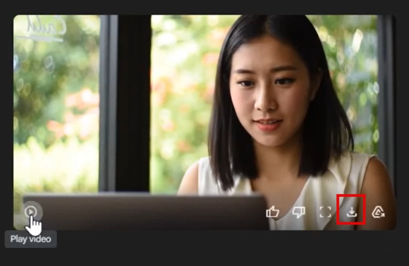 Google AI Studio 下載生成影片結果