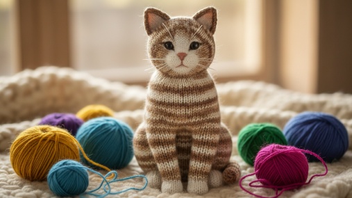 AI 編織風格貓