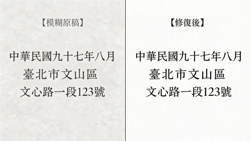 PicWish 修復模糊文字範本