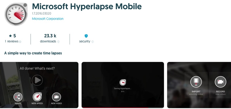 microsoft hyperlapse mobile縮時攝影app拍攝車流效果