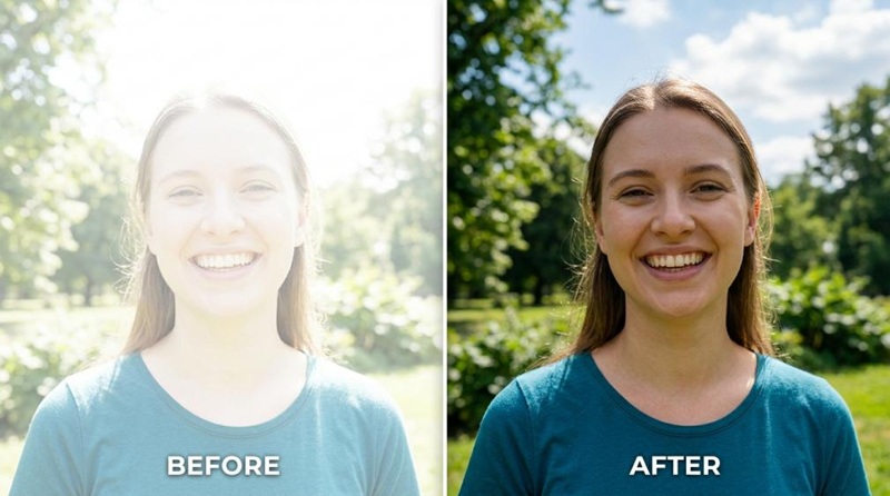 影片曝光過度補救前後對比