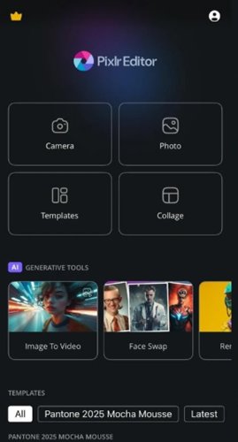 photoshop 打開 Pixlr 的 AI 臉部替換工具