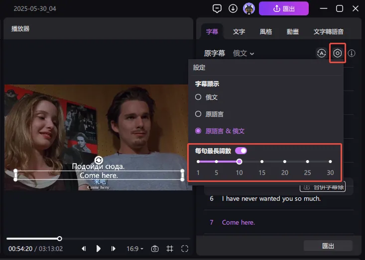 hitpaw edimakor 自動字幕 - 自訂字幕